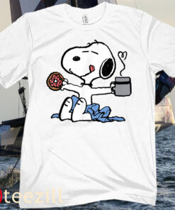 Peanuts - Donut Coffee Snoopy Tee Shirt