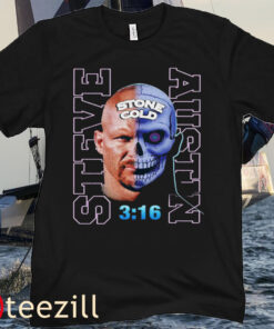 Steve Austin Stone Cold Half Skull Vintage Retro Shirt