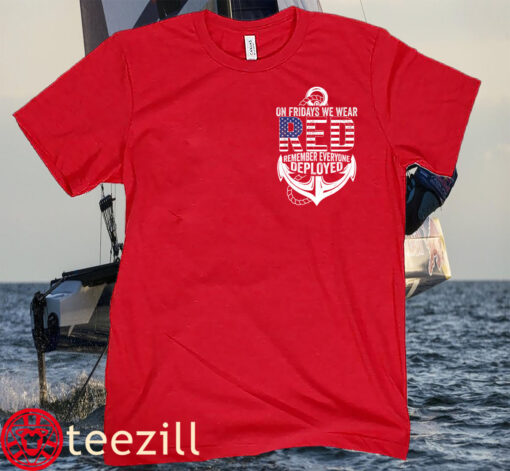 We Wear Red Friday Navy Gift Friday Tee Shirt