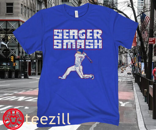 Corey Seager Smash Baseball Texas Tee Shirt