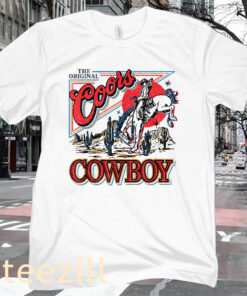 Original Coors Cowboy Western Cowboy Rodeo Shirt