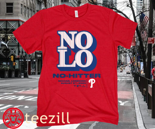 Philadelphia Phillies Michael Lorenzen Fanatics Branded Red No-Hitter Shirt