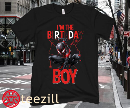 Young Kids Marvel Spider-Man Miles Morales I'm The Birthday Boy Shirt