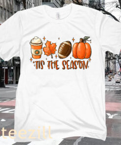Coffee Fall Football Pumpkin And Halloween Tee