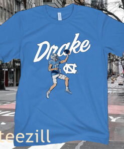 Drake Maye Finger Roll T-Shirt UNC Football