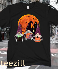 Gnomes Witch Cauldron Creepy Halloween Costume Tee Shirt