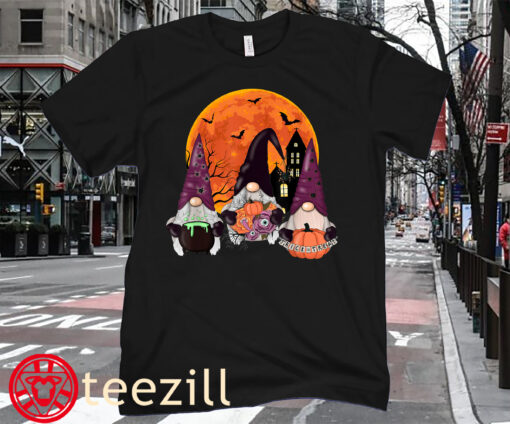 Gnomes Witch Cauldron Creepy Halloween Costume Tee Shirt