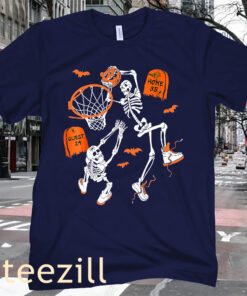 Halloween Skeleton Basketball Costume Mens Boys Kids Tee Shirt