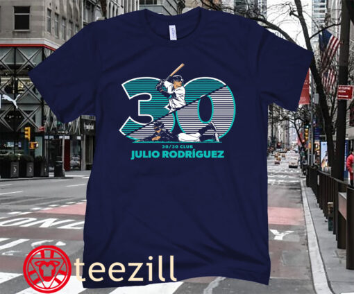 Julio Rodríguez 30-30 Club T-Shirt - Seattle Mariners