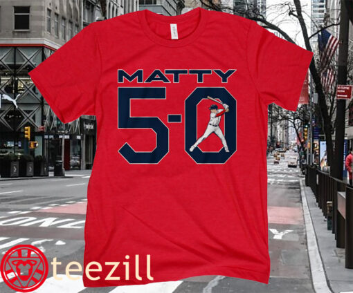Portraits and Numbers Matt Olson Matty 5-0 Tee Shirt - Atlanta Braves