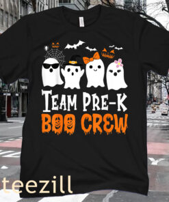 Team Pre K Boo Crew Halloween Cute Ghost T-Shirt