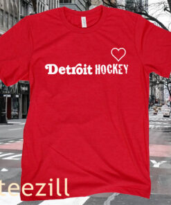 Detroit Loves Hockey- Hoodies V-neck Shirts