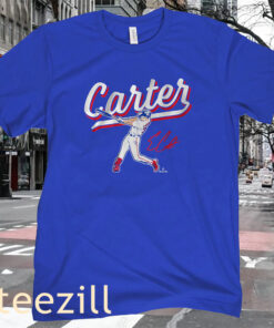 Evan Carter Swing Shirt Texas Baseball Tee