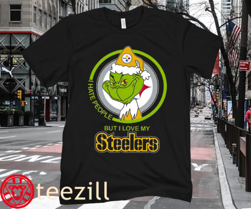 I Hate People But I Love My Steeler Grinch T-shirt