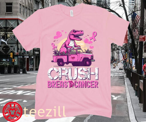 Kids Crush Breast Cancer Awareness Monster Truck Shirt