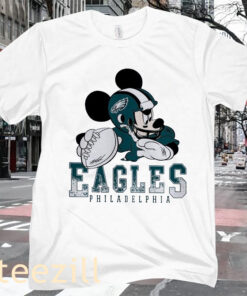Mickey Mouse Logo Philadelphia Eagles Football T-shirt