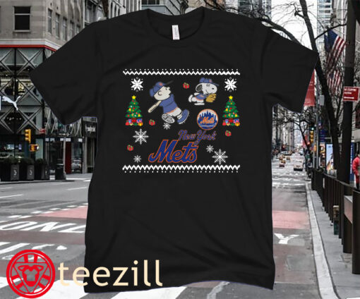 New York Mets Snoopy For Christmas Gift Shirt