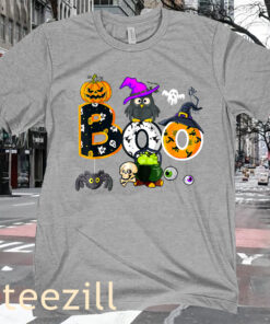 Pumpkin Ghost Halloween Boo Creepy Owl Men Women Kids T-Shirt