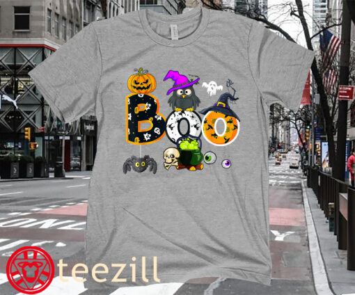 Pumpkin Ghost Halloween Boo Creepy Owl Men Women Kids T-Shirt