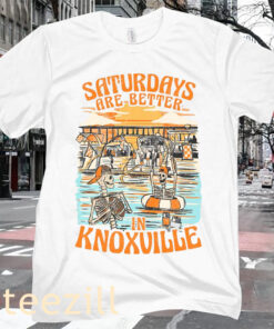 SATURDAYS ARE BETTER IN KNOXVILLE POCKET HALLOWEEN TEE SHIRTS