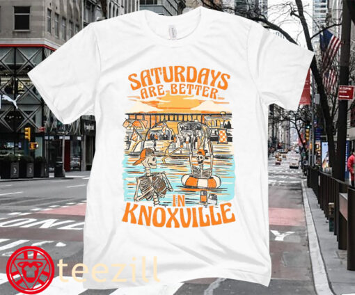 SATURDAYS ARE BETTER IN KNOXVILLE POCKET HALLOWEEN TEE SHIRTS