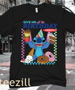 A Stitch Give Me All The Birthday Treats T-Shirt