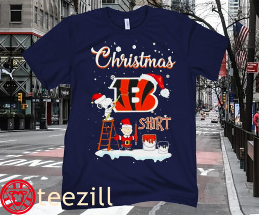 Christmas Snoopy and Charlie Brown Cincinnati Bengals T-Shirt