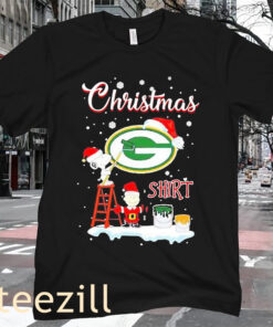 Christmas Snoopy and Charlie Brown Green Bay Packers T-Shirt