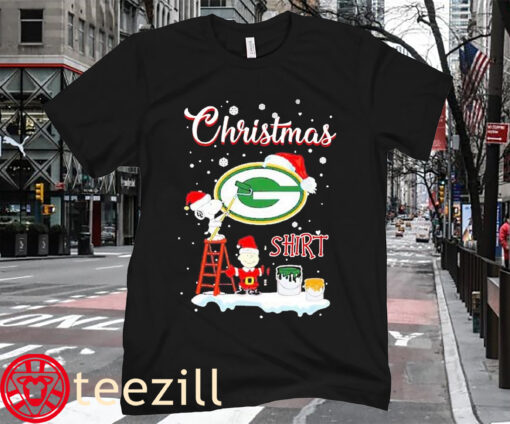 Christmas Snoopy and Charlie Brown Green Bay Packers T-Shirt