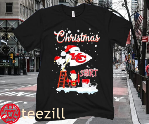 Christmas Snoopy and Charlie Brown Kansas City Chiefs T-Shirt