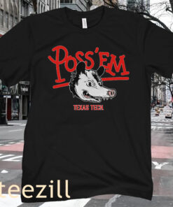 Poss'em Texas Tech Football Rally Possum T-shirt