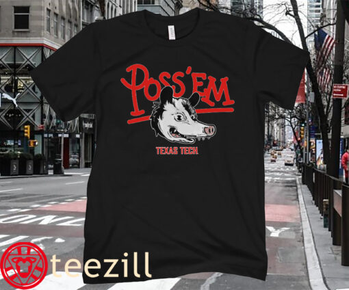Poss'em Texas Tech Football Rally Possum T-shirt