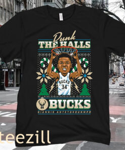 The Halls Bucks Giannis Antetokounmpo Milwaukee Ugly Sweater Xmas Shirt