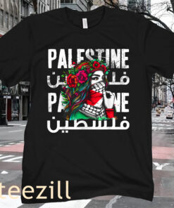 The Palestinian Girl With A Palestinian Bandana Palestine Shirt