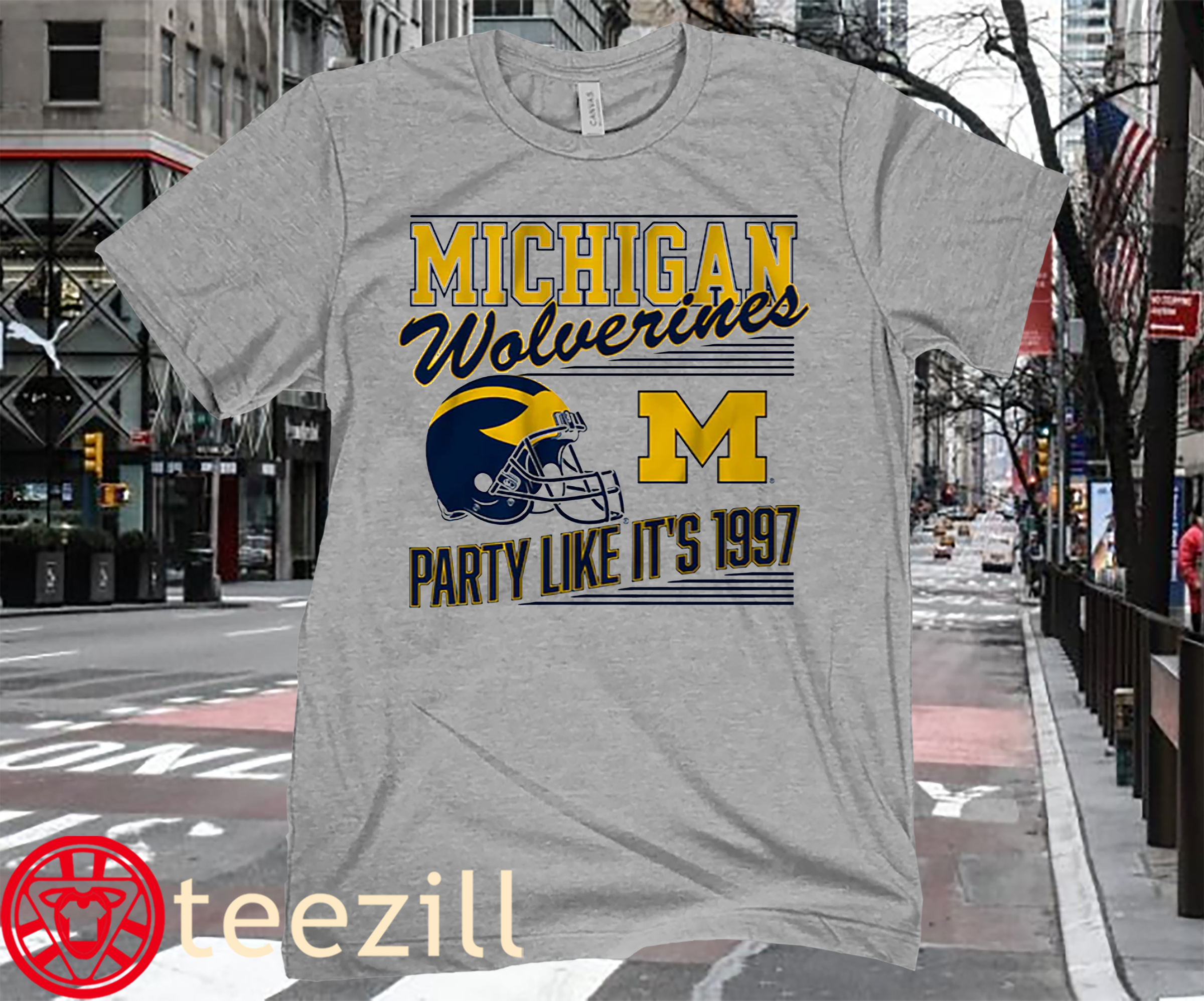 PARTY LIKE IT'S 1997 MICHIGAN FOOTBALL SHIRT - Image 2