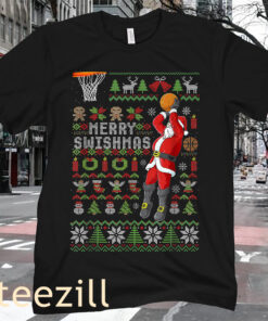 Ugly Merry Christmas Sweaters Basketball Xmas Pajama Shirt