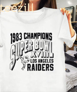 1983 Champs Los Angeles Raiders Super Bowl XVIII Champs Shirt