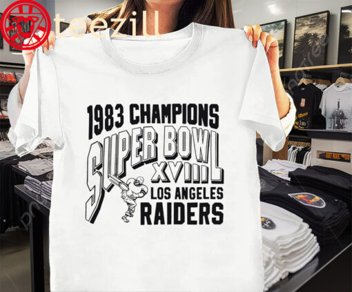 1983 Champs Los Angeles Raiders Super Bowl XVIII Champs Shirt