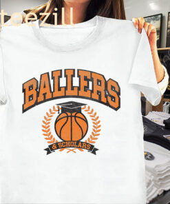 Ballers And Scholars Basketball School Shirt