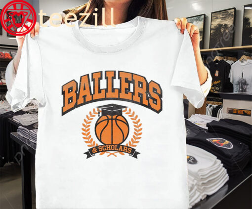 Ballers And Scholars Basketball School Shirt
