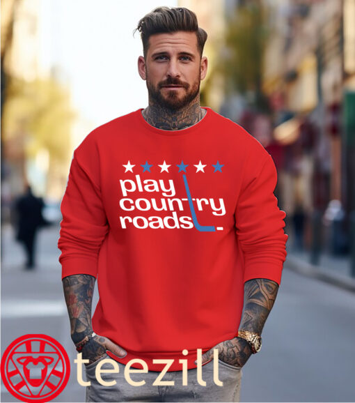 Capitals Hockey Play Country Roads T-Shirt