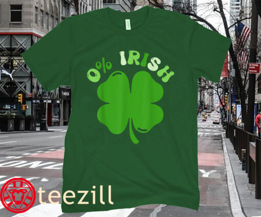 Happy 0% Irish Patrick's Day Shamrock Family Group T-Shirt
