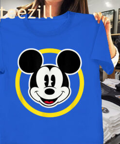 Hoodies Disney Smiling Mickey in Yellow Circle Shirt