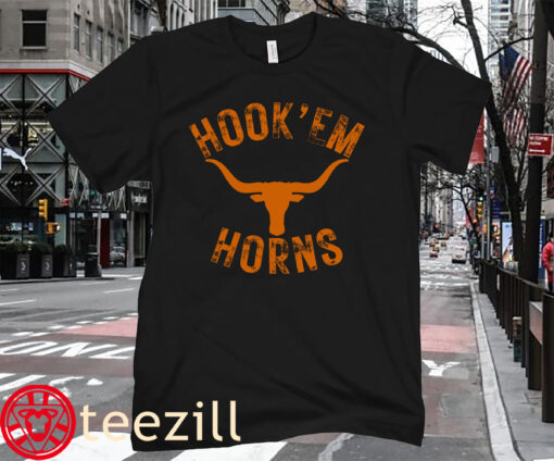 Hook'em Horns State of Texas Longhorns Design Shirt