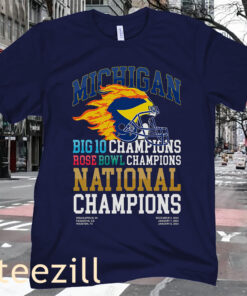 Michigan Big Ten Champions Rose Bowl National Champions Shirt