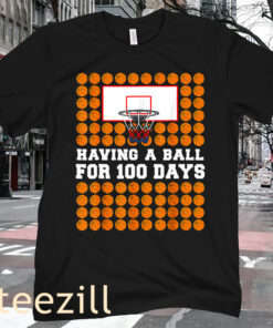 School Basketball 100th Day Balls For Boys T-Shirt