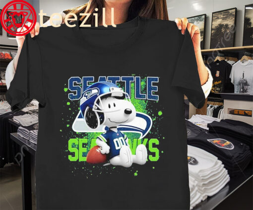 Snoopy Seattle Seahawks Woodstock Cartoon Shirt