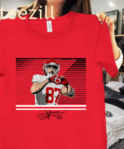 The KC Travis Kelce on Throwing Up Heart Hands Shirt