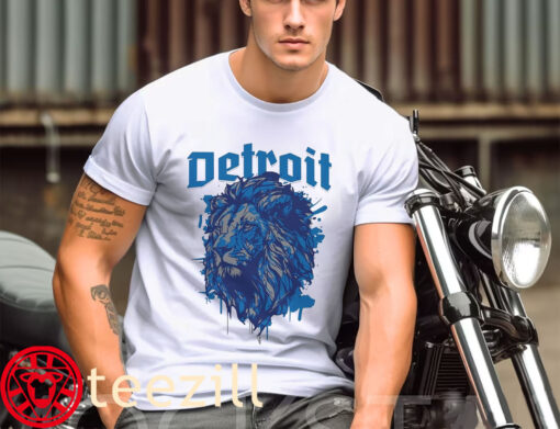 Watercolor Detroit Lions T Shirt