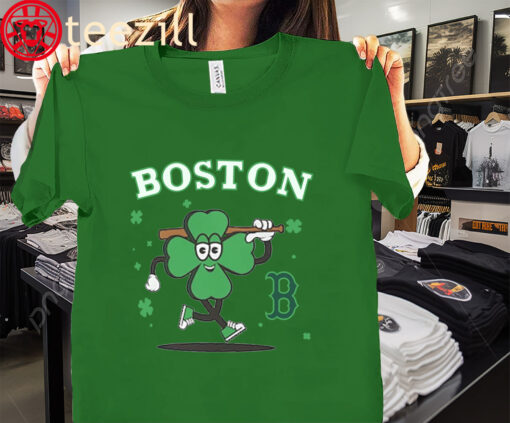 B- ST. Patrick’s Day Boston Red Sox Baseball T-Shirt